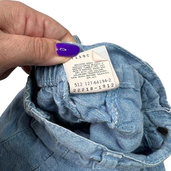 Little Levi’s VTG 80s Cargo Jogger Jeans Elastic Waist Light Wash Boys 6 Slim - Picture 7 of 7